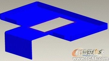 proe鈑金件設計中法蘭壁的使用proe模型圖圖片2