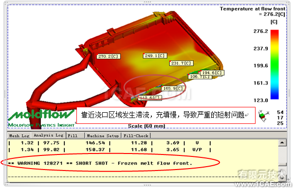 如何正確解讀Moldflow流動波前溫度結果？moldflow仿真分析圖片4