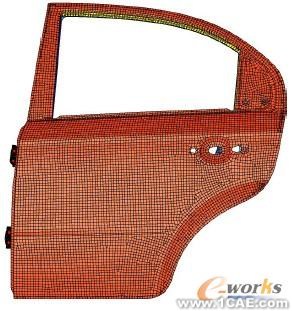 圖1 車(chē)門(mén)有限元分析模型