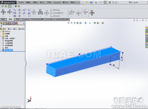 Solidowrks <wbr>Simulation懸臂梁受分布力系的變形分析 Solidowrks <wbr>Simulation懸臂梁受分布力系的變形分析