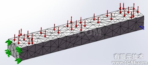 Solidowrks <wbr>Simulation懸臂梁受分布力系的變形分析 Solidowrks <wbr>Simulation懸臂梁受分布力系的變形分析