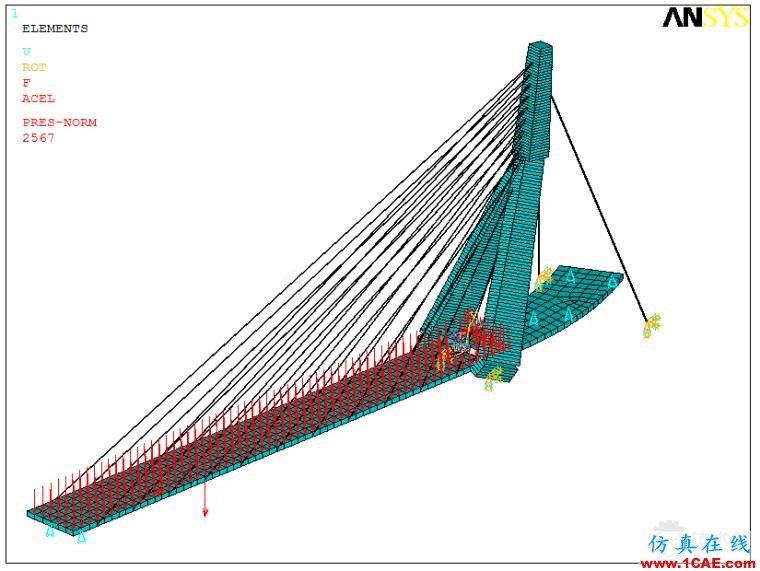 某斜拉橋ANSYS仿真分析實例ansys workbanch圖片8