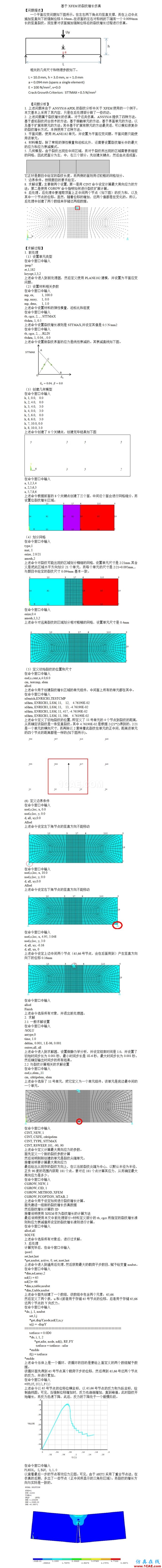 基于擴展有限元法的裂紋擴展仿真ansys仿真分析圖片1