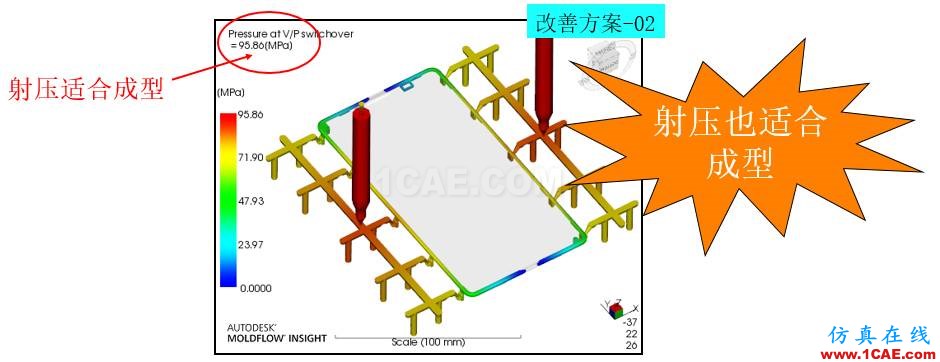 光寶移動經驗分享《基于Insert-Overmolding金屬預熱對產品變形及鋼化玻璃易碎的成因探討》moldflow注塑分析圖片24