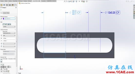 SolidWorks MBD:符合ASME Y14.5-2009標準的連續特征公差標注solidworks simulation應用技術圖片2