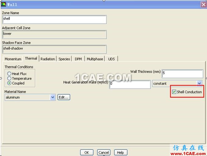 Shell Conduction對Wall邊界傳熱計算的影響 Shell Conduction對Wall邊界傳熱計算的影響