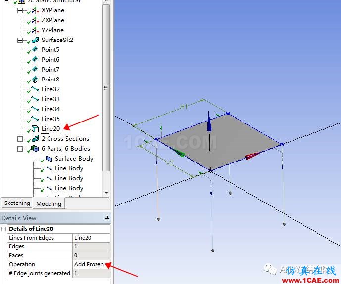 Workbench 框架建模中如何實現梁和板的截面偏置【轉發】ansys仿真分析圖片6