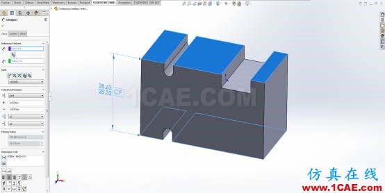 SolidWorks MBD:符合ASME Y14.5-2009標準的連續特征公差標注solidworks simulation培訓教程圖片5
