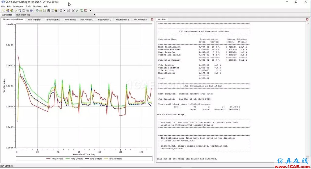 導彈分離六自由度運動 CFX計算中文專家插件V1.0cfx仿真分析圖片13