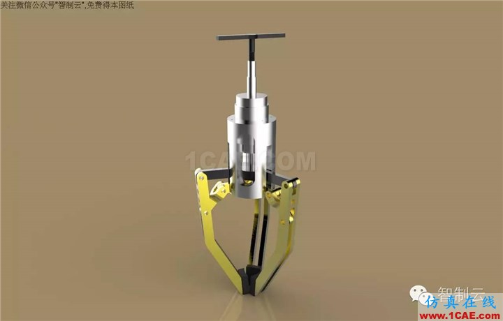 【工程機械】三爪夾持器三維建模圖紙 solidworks設計下載solidworks simulation應用技術圖片2