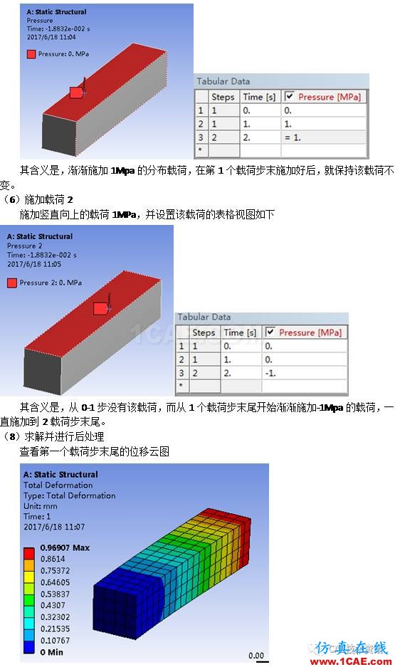 如何在ANSYS WORKBENCH中進行多載荷步的靜力分析?ansys培訓的效果圖片5