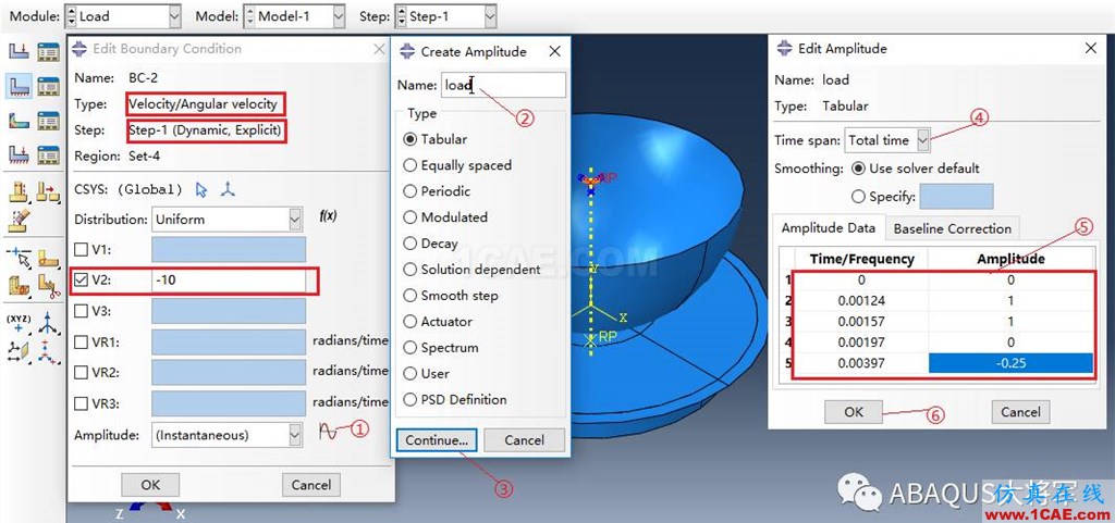 ABAQUS案例的Abaqus/CAE再現——半球形沖頭沖壓薄板abaqus有限元分析案例圖片26