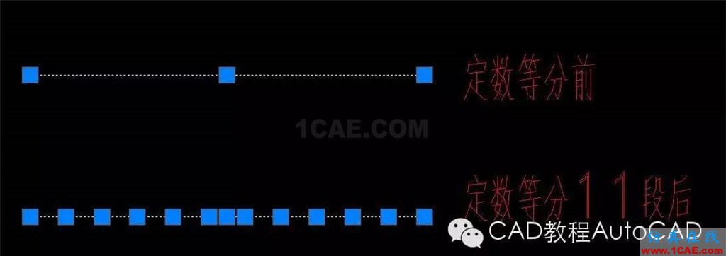 【AutoCAD教程】定數等分或定距等分后怎么顯示出來等分點?AutoCAD技術圖片2