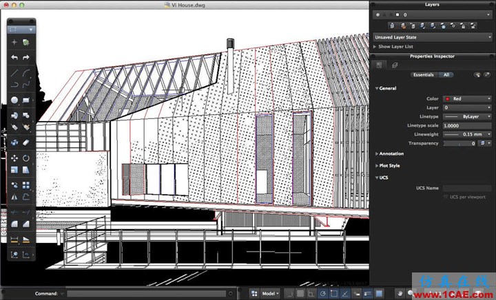 效果圖的藝術:用SketchUp, AutoCAD 和 Photoshop創造絕佳的水彩效果AutoCAD分析案例圖片6