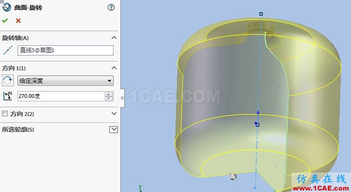Solidworks曲面教程-旋轉曲面solidworks simulation應用技術圖片3