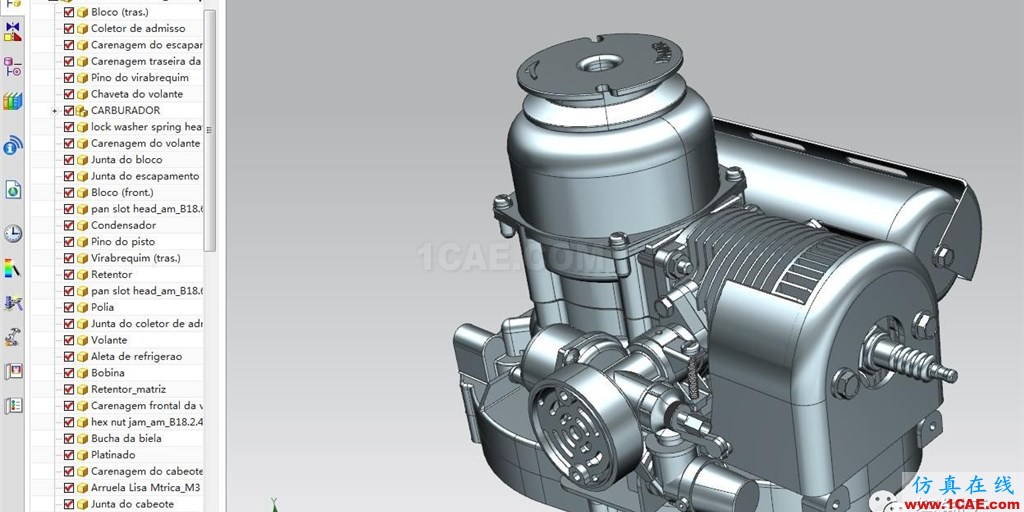 【發動機電機】2沖程洋馬KT-30發動機3D模型 UG(NX)設計下載ug設計教程圖片3