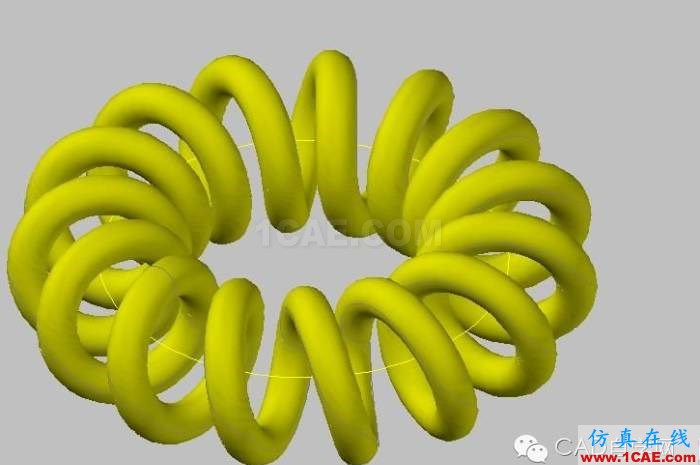 說明: AutoCAD 2008三維教程:環形彈簧及弧線彈簧的幾種畫法_中國教程網 AutoCAD環形彈簧做法二AutoCAD分析圖片8