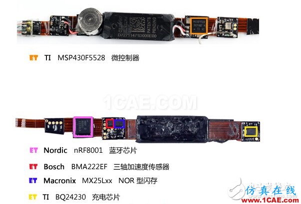 全球主流智能手環傳感器模塊拆解大揭秘 全球主流智能手環傳感器模塊拆解揭秘