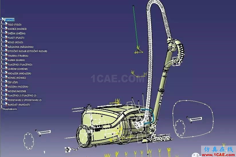 真空吸塵器外形設計圖紙 CATIA V5建模Catia應用技術圖片6