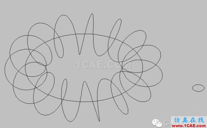 說明: AutoCAD 2008三維教程:環形彈簧及弧線彈簧的幾種畫法_中國教程網 AutoCAD環形彈簧做法二AutoCAD分析圖片7