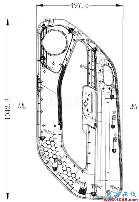 模具設計經典案例:汽車門板下本體模具的設計機械設計圖例圖片2