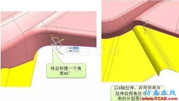 汽車模復雜曲面分型面是如何創建的？技巧都在這！autoform汽車仿真圖片3