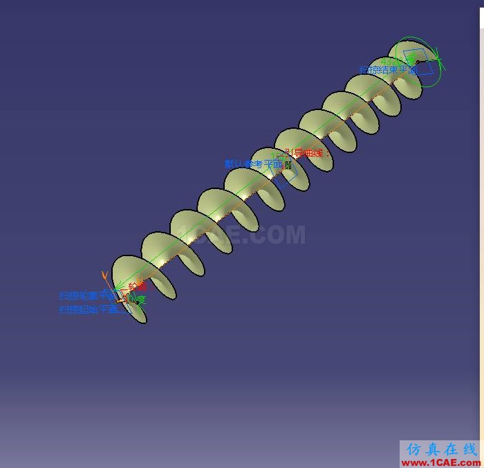 【附 CATIA 快捷鍵大全】CATIA 之扭轉雙彈簧的創建Catia分析案例圖片5