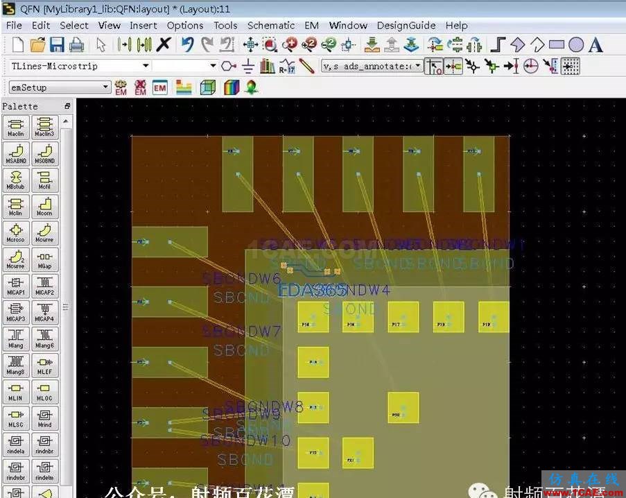 QFN封裝bondwire有限元電磁場仿真ADS電磁應用技術圖片4
