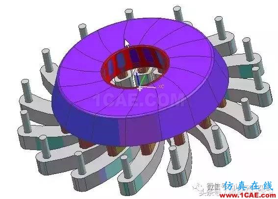 齒輪帶著十五個行位彎抽芯，這圖高清版ug設計案例圖片8