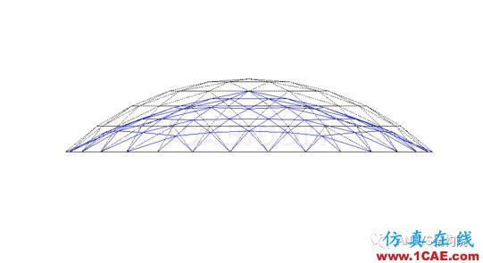 基于ANSYS某單層球面網殼結構整體穩定性分析ansys workbanch圖片6