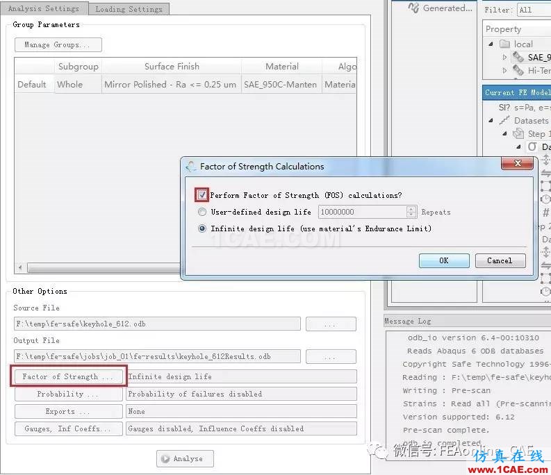 FE-SAFE使用Abaqus的ODB文件進行疲勞運算【轉發】fe-Safe分析案例圖片3