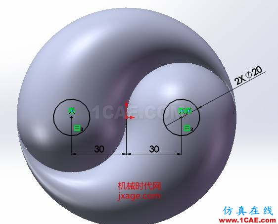 SolidWorks如何通過(guò)掃描創(chuàng)建太極圖？solidworks simulation培訓(xùn)教程圖片14
