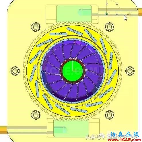 齒輪帶著十五個行位彎抽芯，這圖高清版ug培訓課程圖片12