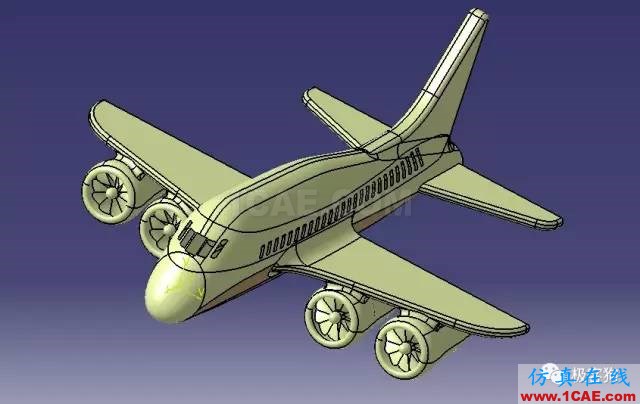 【飛行模型】航空飛機表面外形3D圖紙 CATIA設計 IGS格式Catia分析圖片1