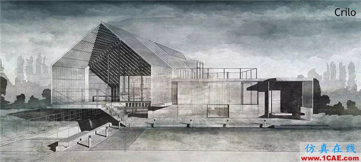 效果圖的藝術:用SketchUp, AutoCAD 和 Photoshop創造絕佳的水彩效果AutoCAD仿真分析圖片14