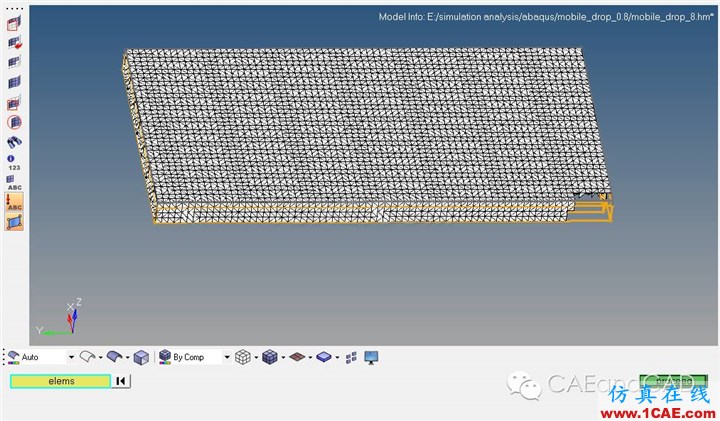 案例：板磚跌落應用，hypermesh設置surface contacthypermesh學習資料圖片5
