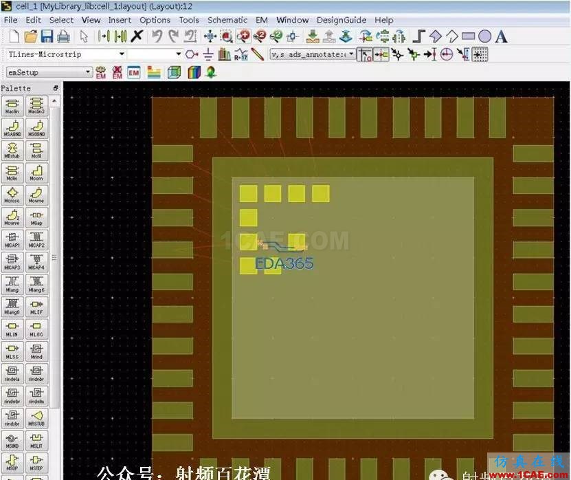QFN封裝bondwire有限元電磁場仿真ADS電磁應用技術圖片3