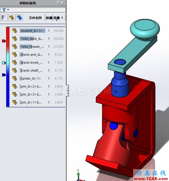SOLIDWORKS裝配體中快速更改所有零件顏色solidworks simulation培訓教程圖片5