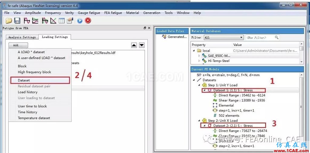 FE-SAFE使用Abaqus的ODB文件進行疲勞運算【轉發】fe-Safe分析圖片2