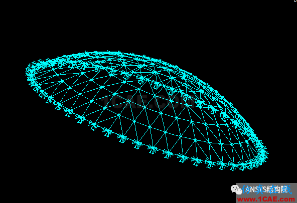 基于ANSYS某單層球面網殼結構整體穩定性分析ansys workbanch圖片5